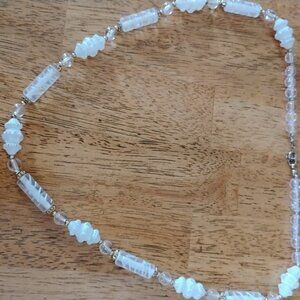 White beaded necklace